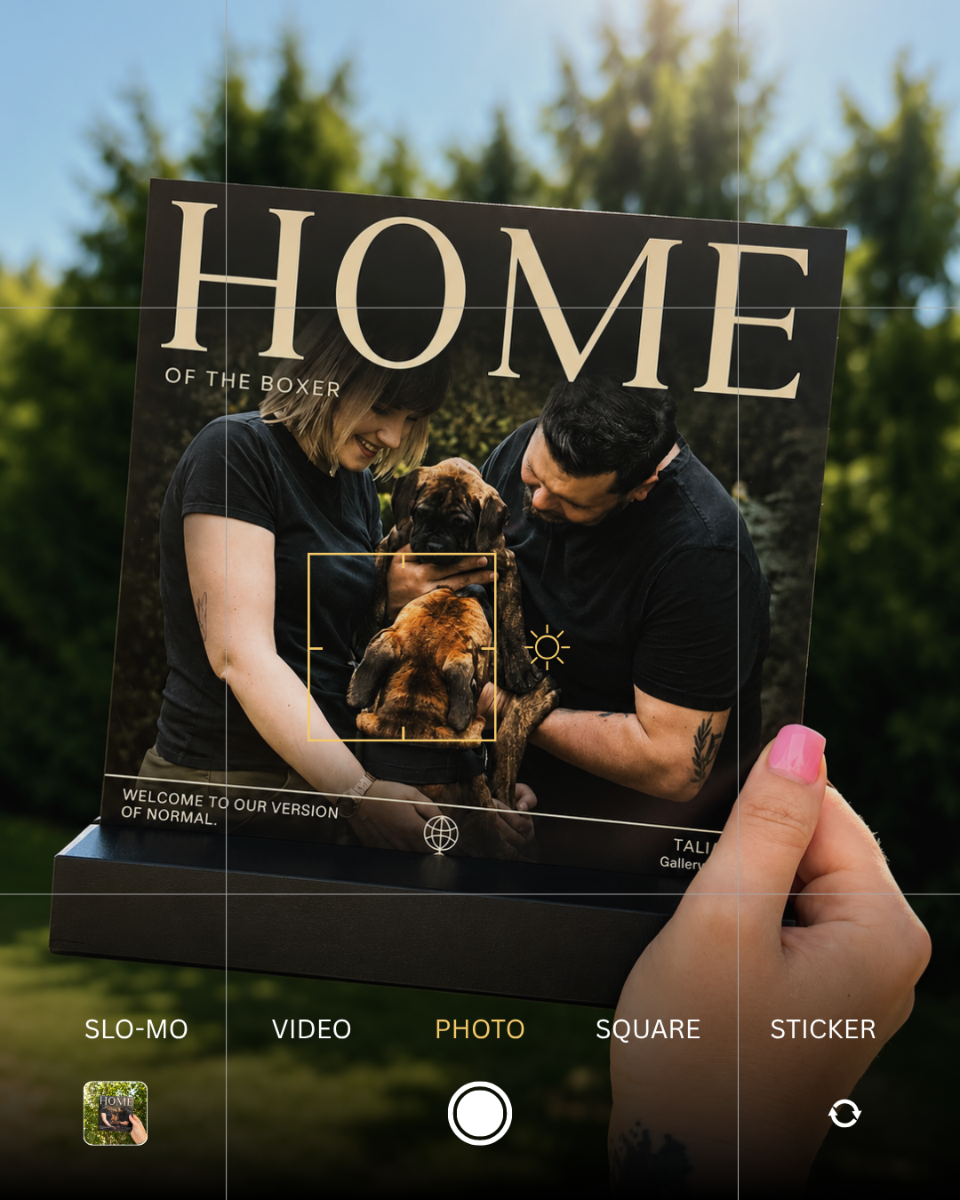Personalisiertes Gallery Cover HOME | 20 × 20 cm