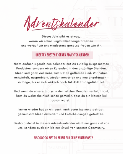 TALIATALES Adventskalender 2026 – Vorbestellung