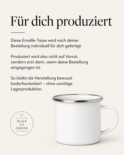Emaille Tasse TALIATALES (personalisiert)