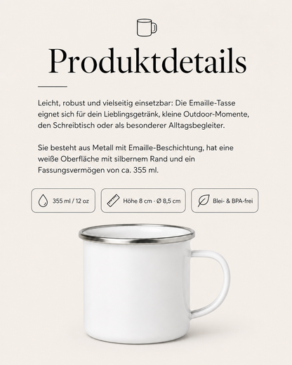 Emaille Tasse TALIATALES (personalisiert)