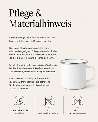 Emaille Tasse TALIATALES (personalisiert)