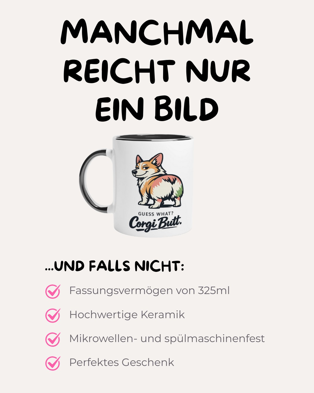 Corgi Butt Tasse