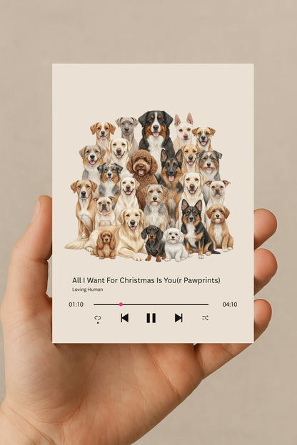 Weihnachtskarte Hund #3