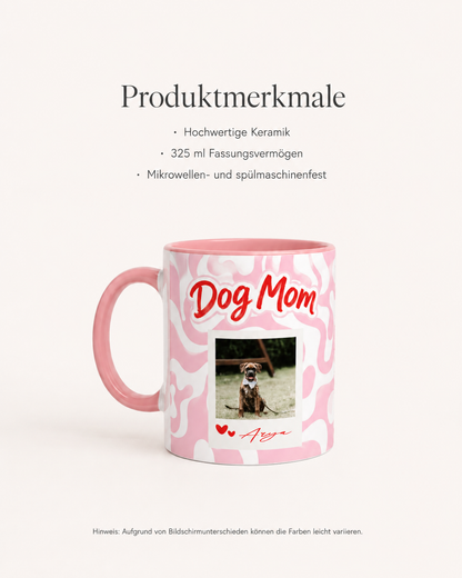 Personalisierte Tasse "Dog Mom“ Bubble