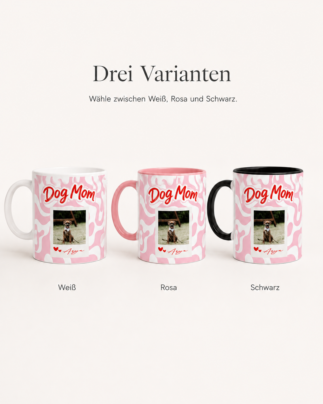 Personalisierte Tasse "Dog Mom“ Bubble