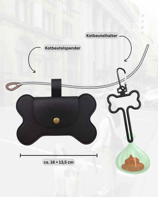 XXL Kotbeutelspender Set – Schwarz