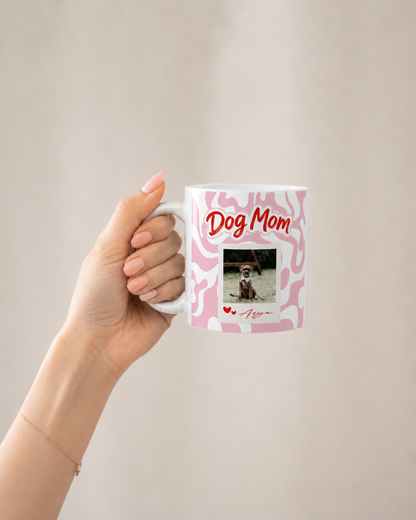 Personalisierte Tasse "Dog Mom“ Bubble